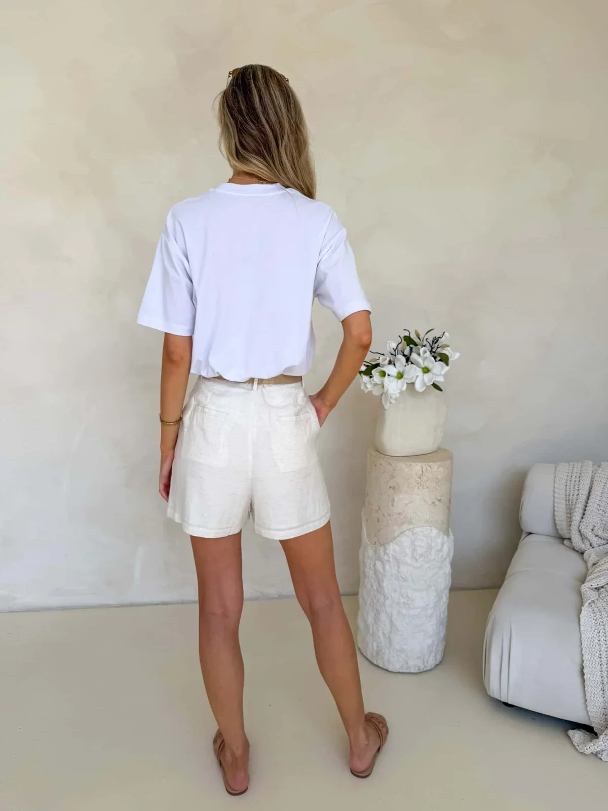 Amie Shorts - Vanilla Fleck - Image 5