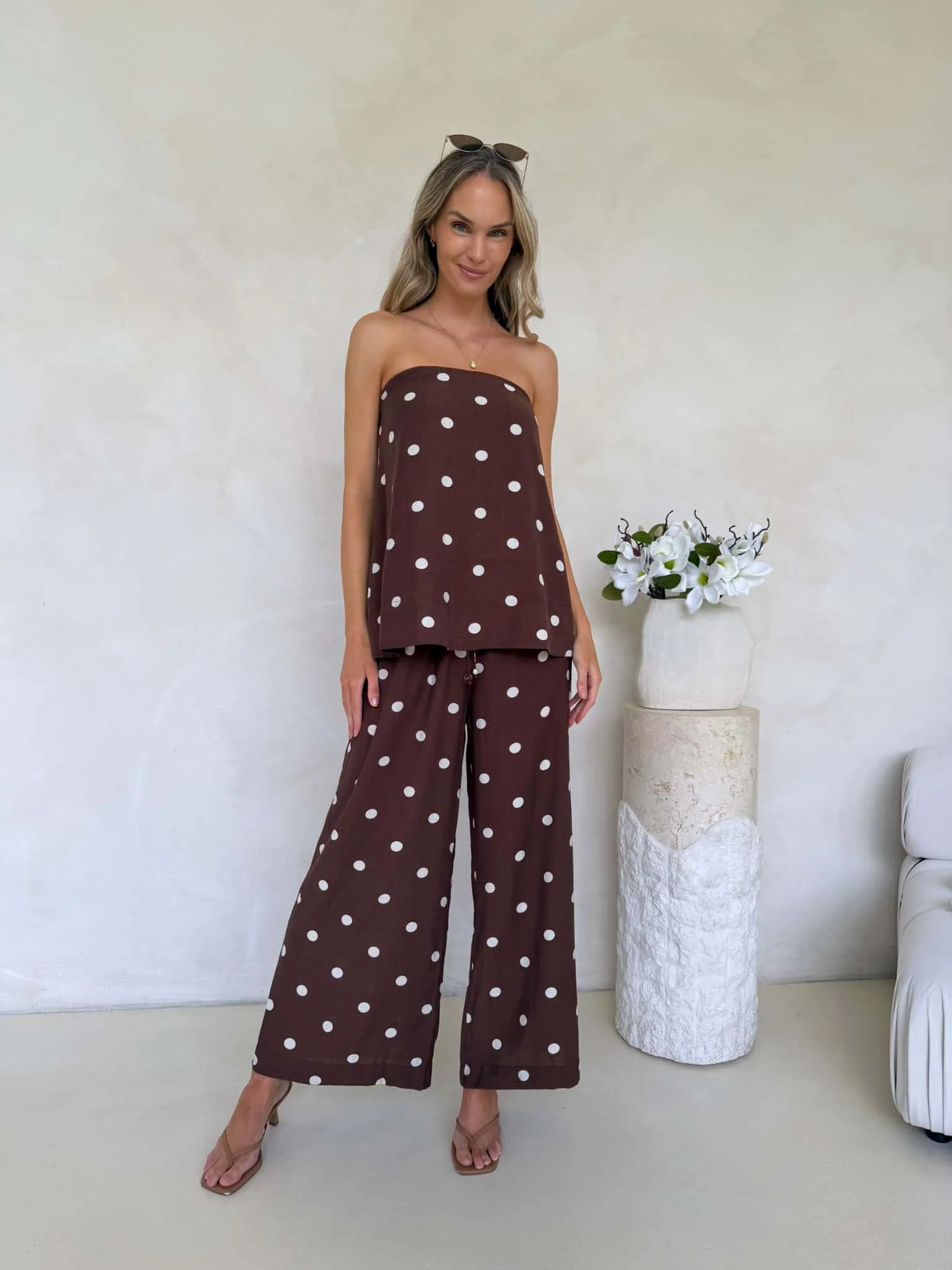 Blair Pants - Cappuccino Polka Dot - Image 6