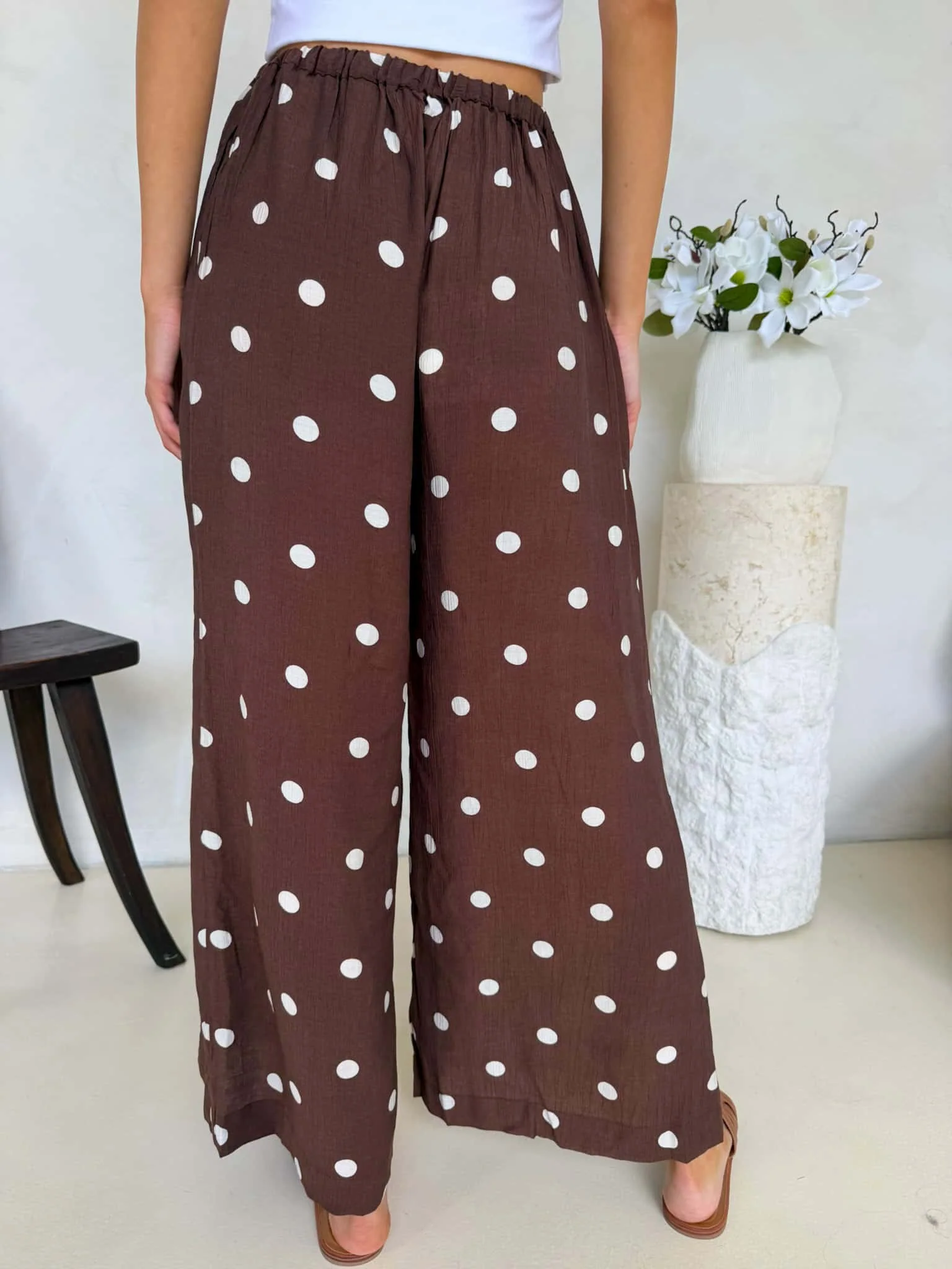 Blair Pants - Cappuccino Polka Dot - Image 7