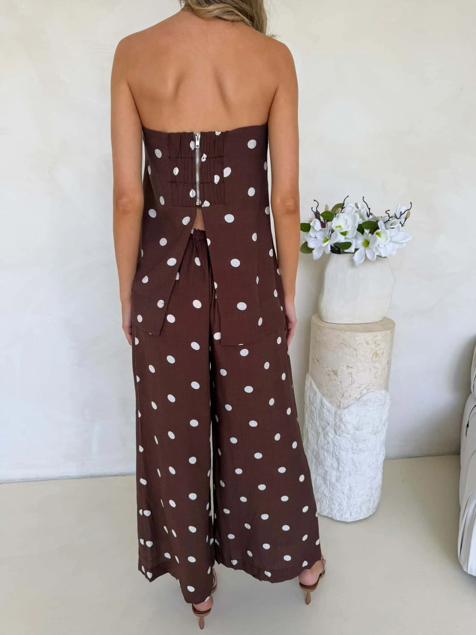 Blair Top - Cappuccino Polka Dot - Image 6