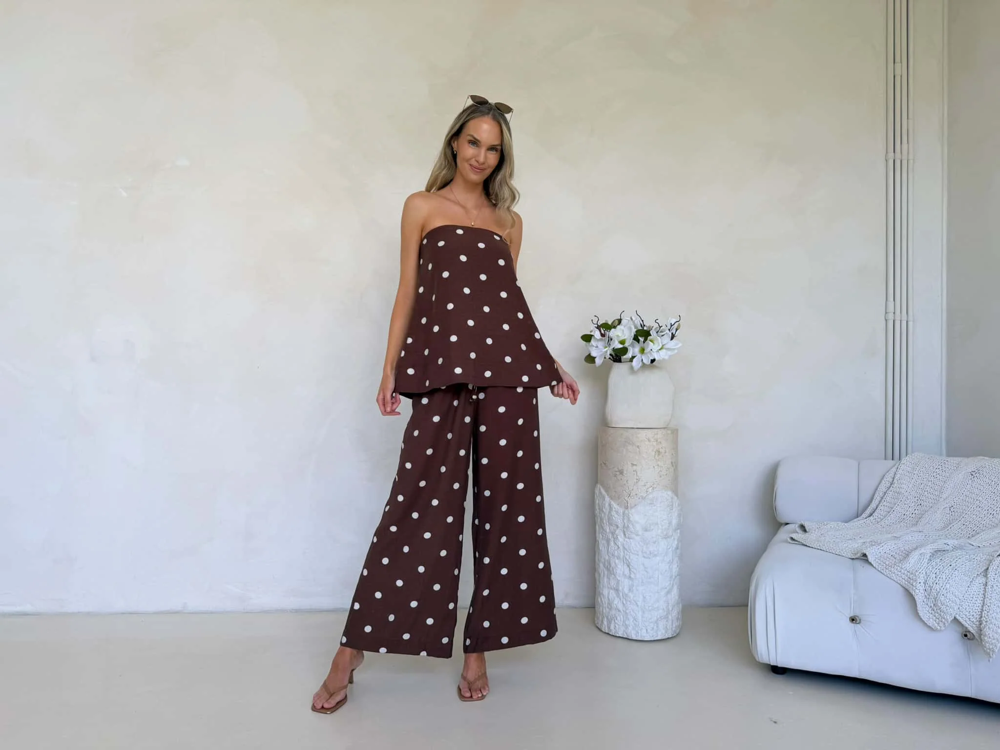 Blair Top - Cappuccino Polka Dot - Image 7