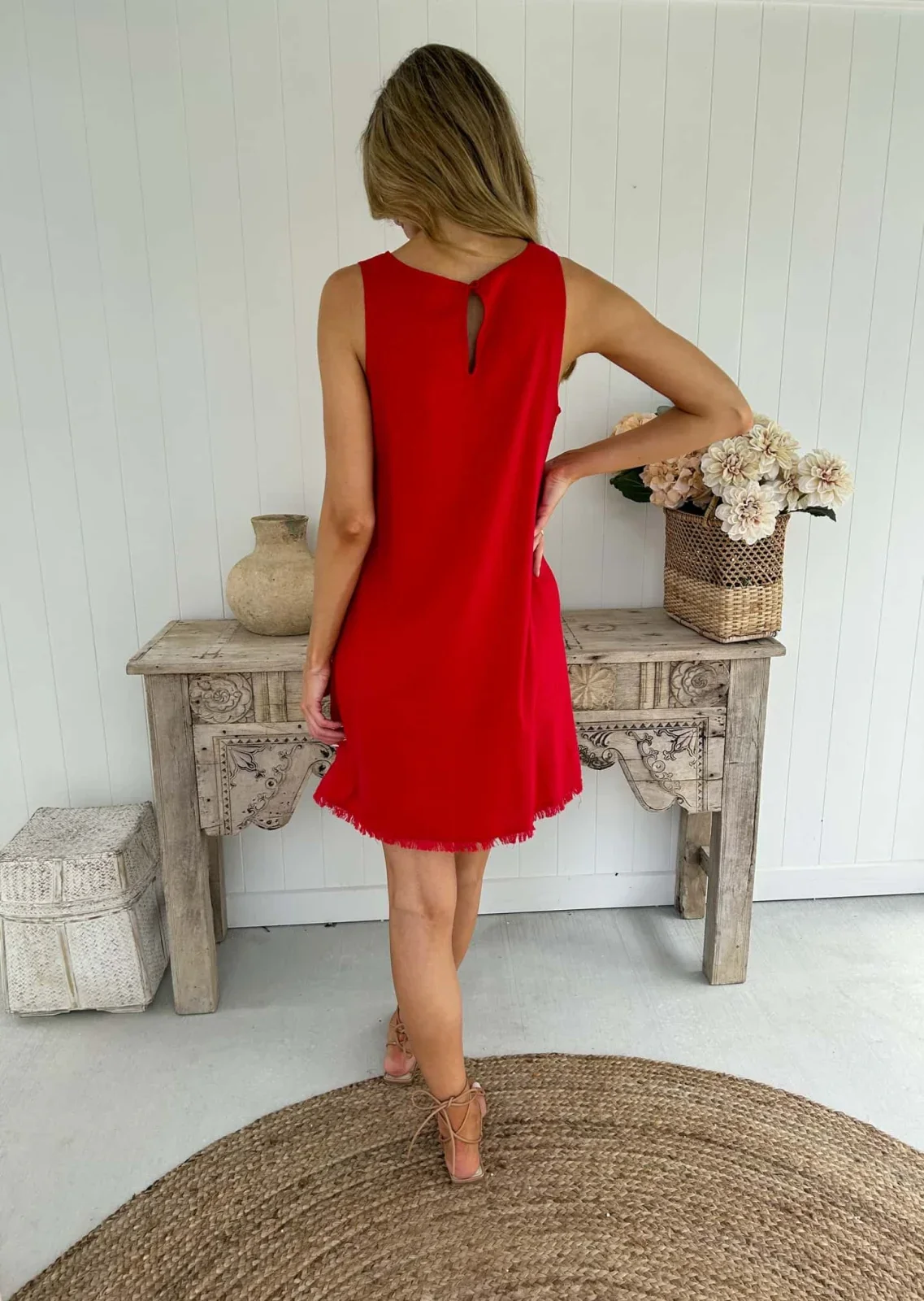 Freya Dress - Red - Image 4