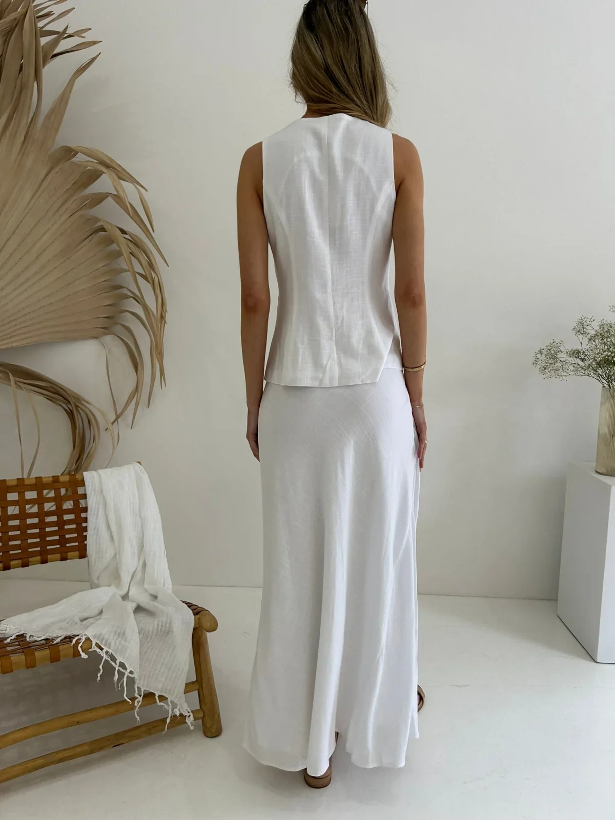 Kora Maxi Skirt - White - Image 3