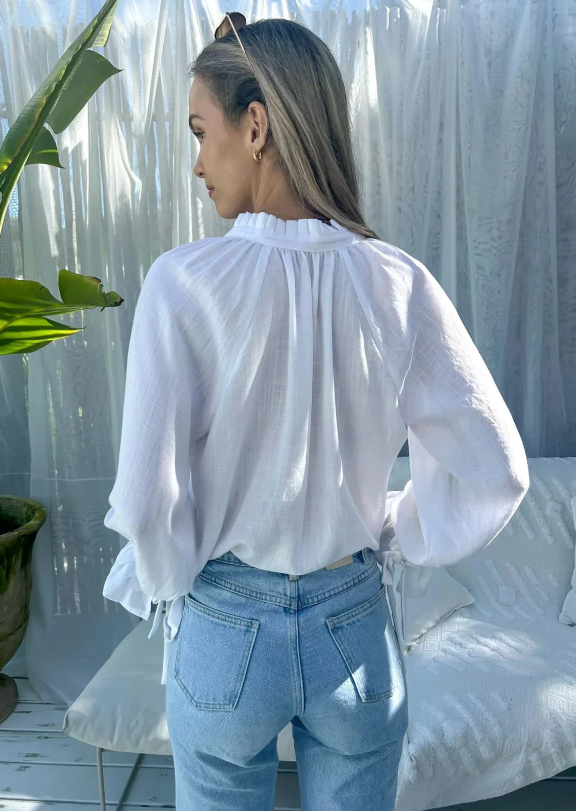 Palos Blouse - White - Image 4