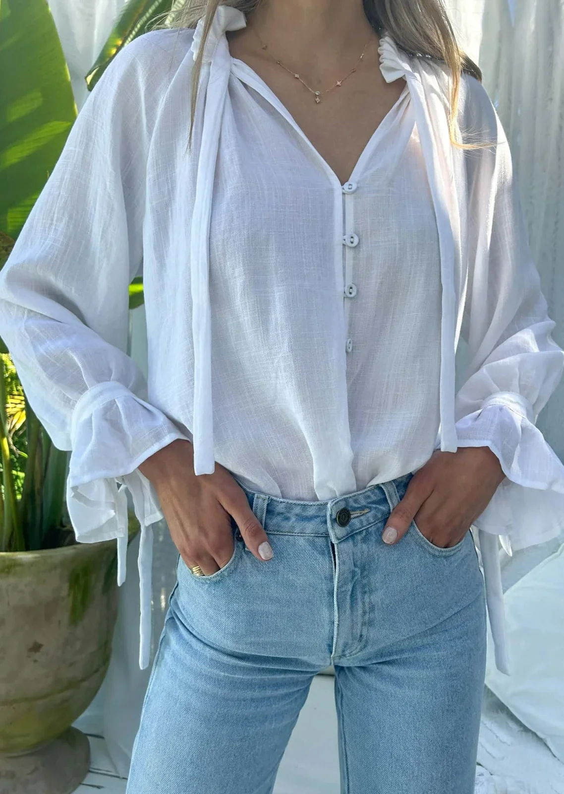 Palos Blouse - White - Image 5